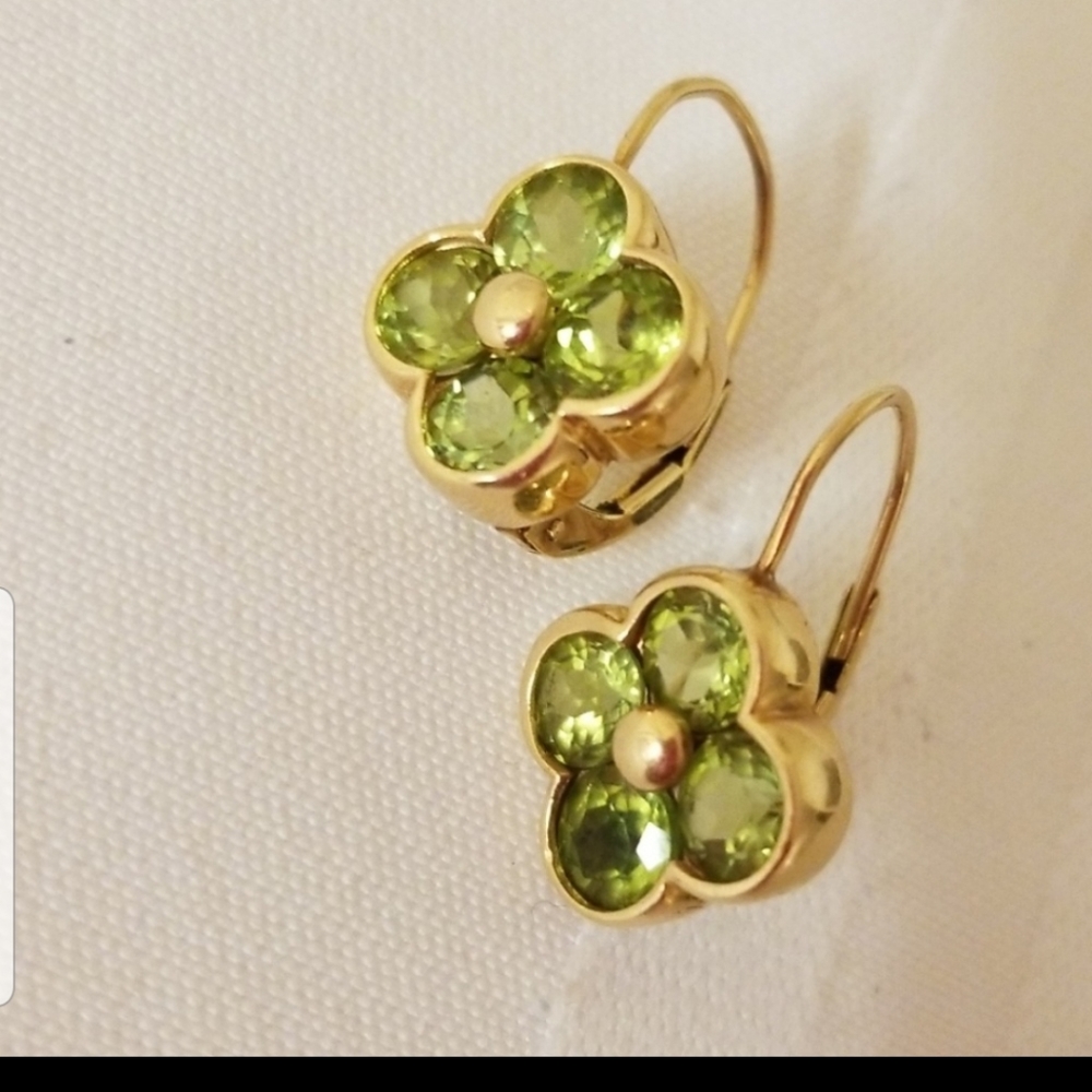 Peridot 14K Gold Earrings